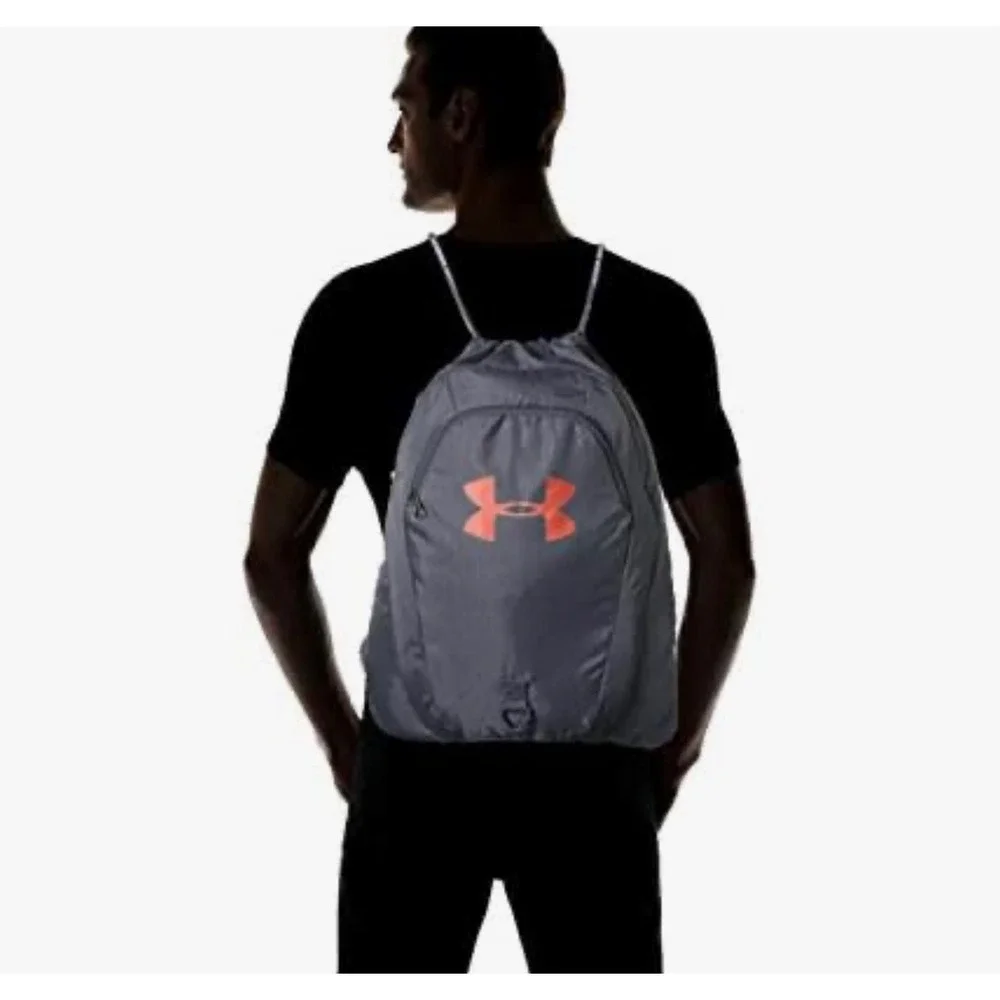 Under Armour Undeniable Sackpack Drawstring Bag Gray Orange 1261954-040